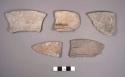 5 unslipped ware olla sherds