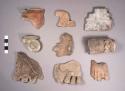 Fragments of figurines