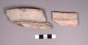 455 potsherds - Unslipped ware; calcite tempered