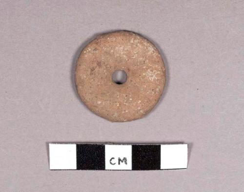 Small pottery spindle whorl