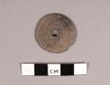 Small pottery spindle whorl