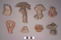 18 censer fragments of pottery figurine censers