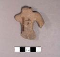 Part of a pottery figurine body