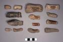 15 pottery figurine legs