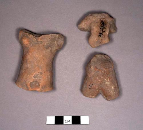 3 pottery body fragments