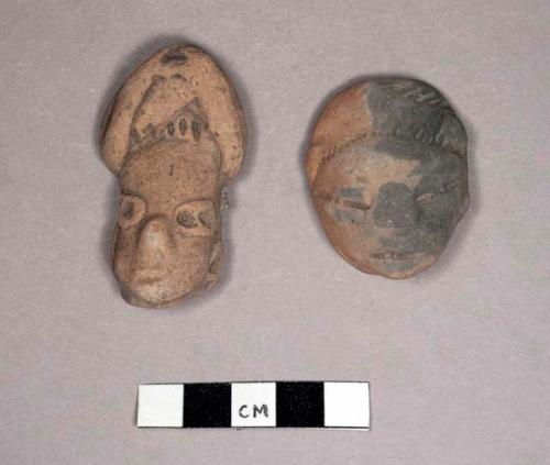 Heads of terracotta figure