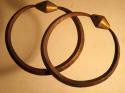 1 pair brass ornamented arm rings