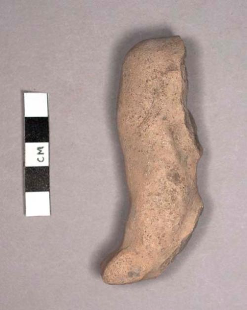 Large pottery figurine leg