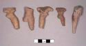Pottery figurine bodies with one leg