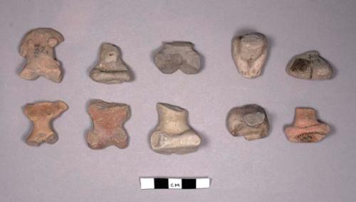 Seated pottery figurine bodies