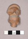 Tan polished pottery figurine head and chest