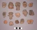 Pottery figurine heads