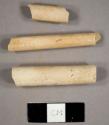 White kaolin pipe stem fragments