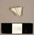 English porcelain sherd with molded ribbed decoration on exterior