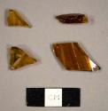 Brown bottle glass fragments