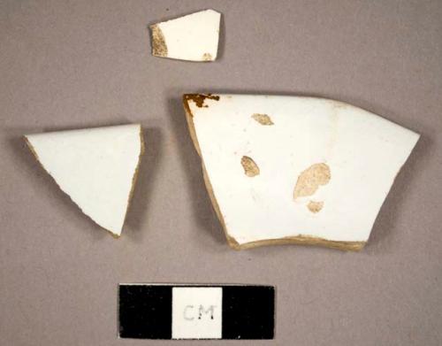 Ironstone rim sherds to a cup and saucer