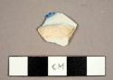 Pearlware sherd with handbainted blue decoration