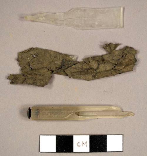 20th century plastic debris, including a pen fragment