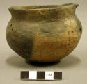 Ceramic vessel, 2 handles, flared rim