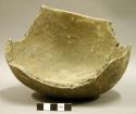 Ceramic partial vessel, mended