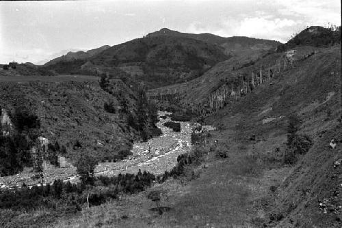 deep valley of Jetni River which flows into Baliem from R