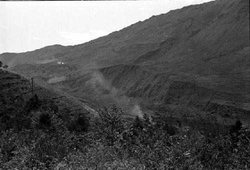 view from hillside looking back up Baliem