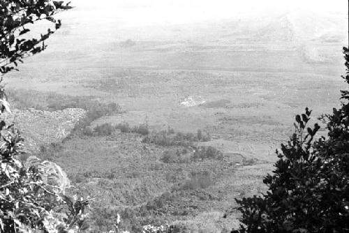 view from Mt wall over valley: Aikhe River and Siobaka Hill