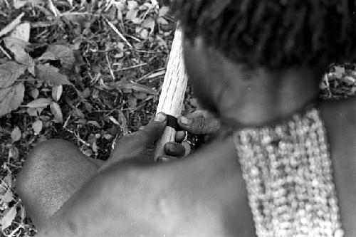 Karl Heider negatives, New Guinea; Over shoulder