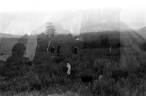 Karl Heider negatives, New Guinea; Double exposure