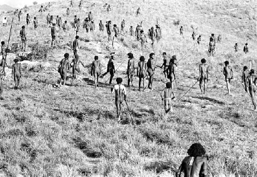 Karl Heider negatives, New Guinea; Action on Warabara during a war