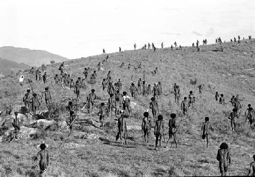Karl Heider negatives, New Guinea; Action on Warabara during a war