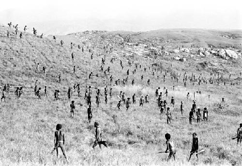 Karl Heider negatives, New Guinea; Action on Warabara during a war