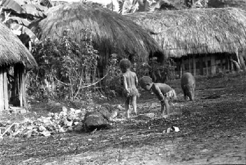 the little girls play alone