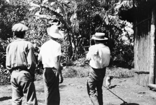 Man using blow gun