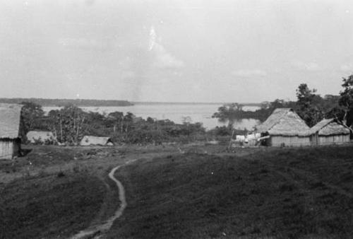 Scenes showing living conditions of white indian mixtrure west of Iquitos -- life on rafts.