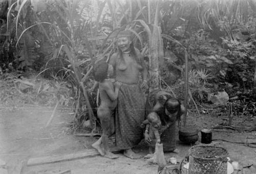 Woman and child wearing typical costume