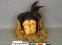 Four-faced hood mask with horns