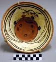 Complete bowl, polychrome interior