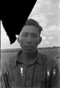 Navajo man -- partially blank negative