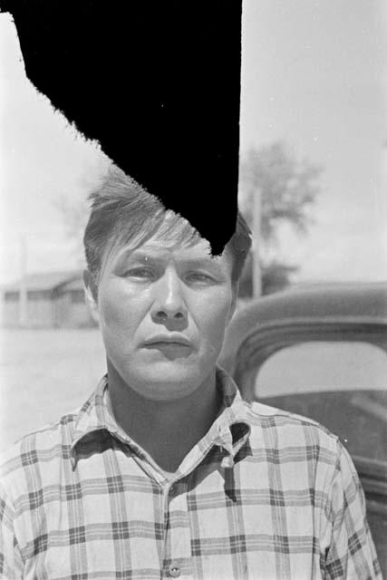 Navajo man -- partially blank negative