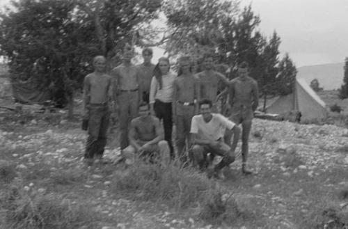 Student workers, North side of camp, site 1 (Mulloy missing)