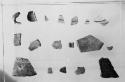 Pottery stone and bone objects collected by PM-Utah expedition of 1937