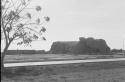 Lima, huaca on Avenida Salaverry owned by Prado family, destroyed by steam shovel