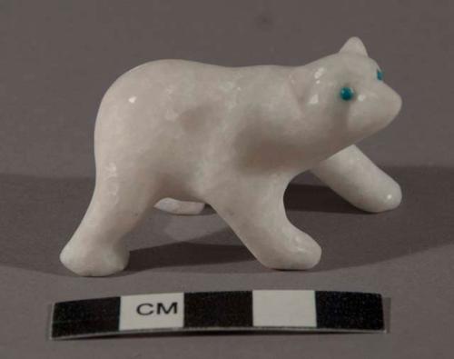 Fetish polar bear cub, white with turquoise eyes