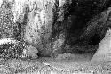 Ds of human figures drawn in a rock shelter