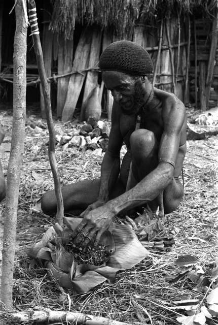 Man preparing for a ceremony