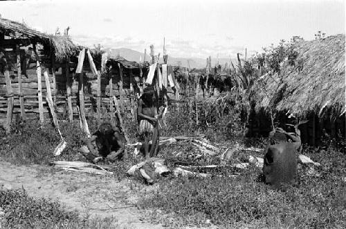 Woman working on the haki