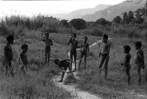 Children playing a game