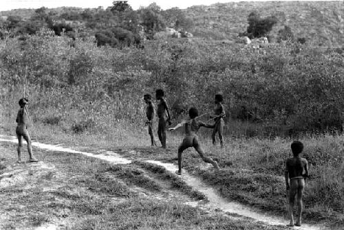 Children playing a game