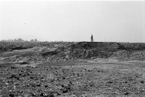 Huaca and wall at Site 2